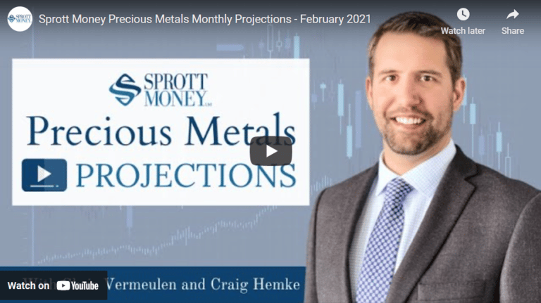 The Air Is Better Up Here: Blue Skies In Our Future For Gold And Silver – Sprott Precious Metals Projections, June 2021